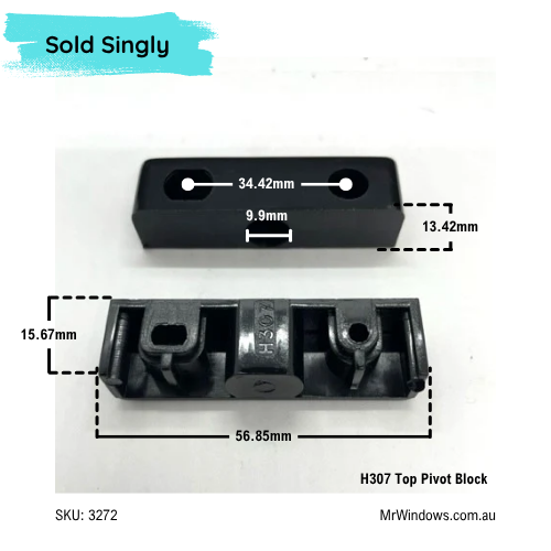 Regency shower pivot Parts - Sold in components- Black