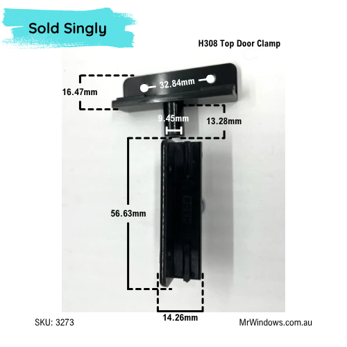 Regency shower pivot Parts - Sold in components- Black
