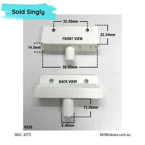 Regency shower pivot Parts - Sold in individually - White