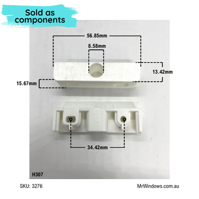 Regency shower pivot Parts - Sold in components - White