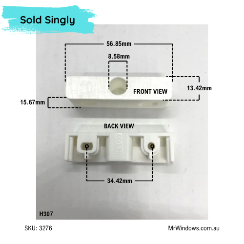 Regency shower pivot Parts - Sold in individually - White
