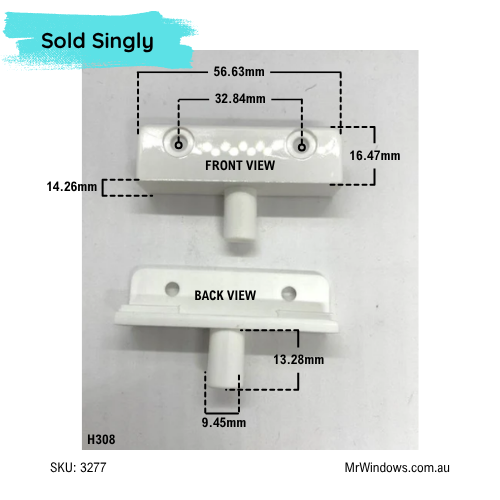 Regency shower pivot Parts - Sold in individually - White