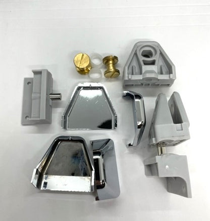 Nautilus frameless pivot clamp system - 14 pieces - chrome