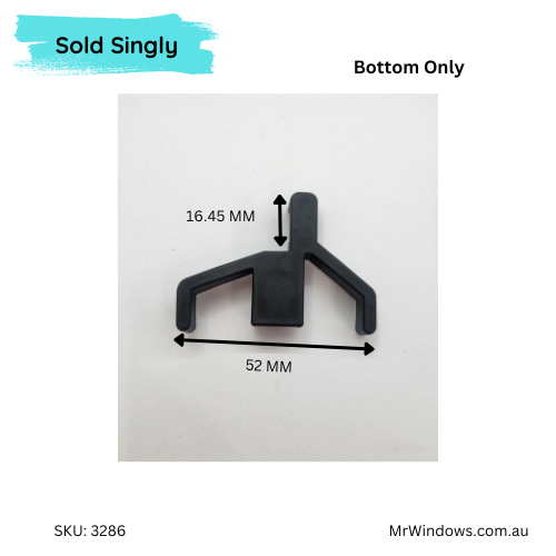 End Cap - suits AB Pivots shower door stile - Black - sold singly
