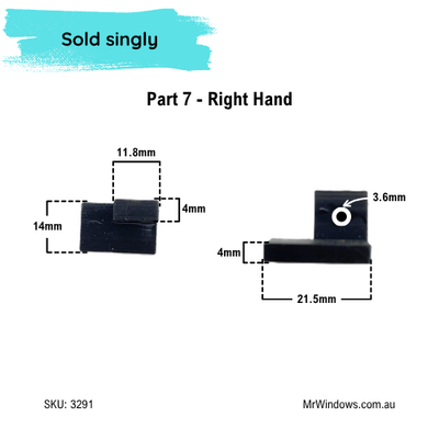 Truseal Sliding Shower Screen - Right Hand (RH) Components
