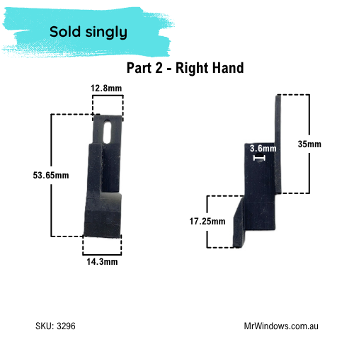 Truseal Sliding Shower Screen - Right Hand (RH) Components