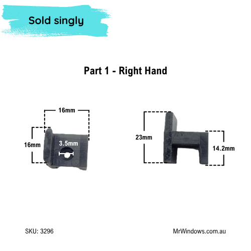 Truseal Sliding Shower Screen - Right Hand (RH) Components