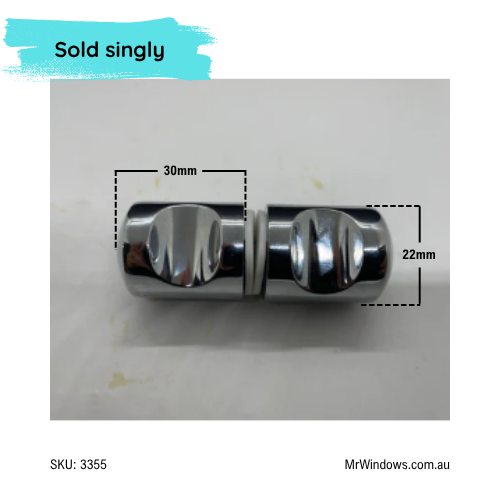 Shower handle - Back to back finger pull  Knob style -  - Sold singularly