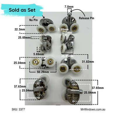 Marbletrend Carra - Double roller SET
