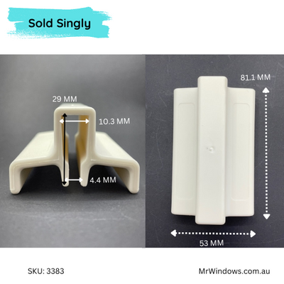 Limited stock Shower screen handle (White) Truseal
