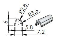 Capping Track #5 - 2.375Mm Length - No Leg