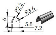 Capping Track #3 - 2.375Mm Length - No Leg