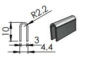 Capping Track #2 - 2.375Mm Length - No Leg