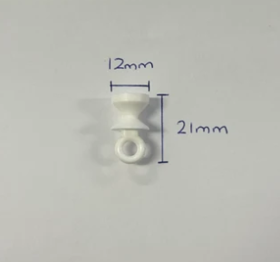 Curtrax Track Slider - White Button Slides - Sold Singly