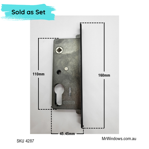 Bradnams Airlie sliding door lock- Sold in components