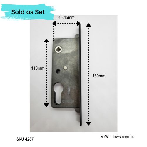 Bradnams Airlie sliding door lock- Sold in components