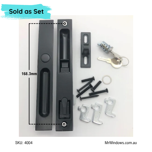 Sliding Patio Door latch - Flush Handle Hook style