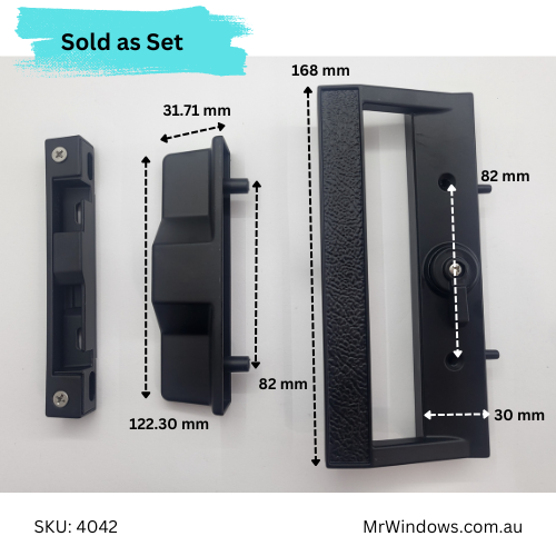 Sliding door lock latch suits Crestlite, Mitchel (Mitchell) DS25 replacement