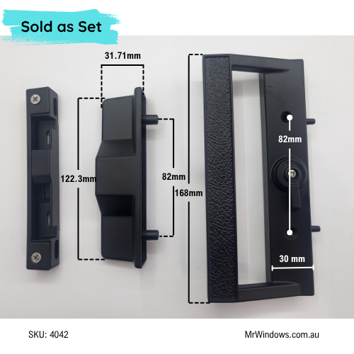 Sliding door lock latch suits Crestlite, Mitchel (Mitchell) DS25 replacement