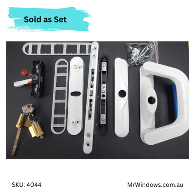 Albany Door Handle - Pearl White