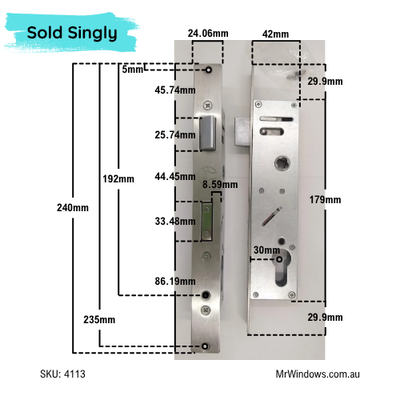 CiiLock Doors - Handle, Lock Cylinder, Lock Body, lift off hinge