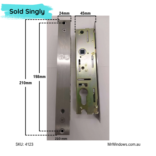 Lock body FHS bifold- suits Trend Intermediate doors - Infinity series