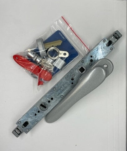 AGS twin bolt - bifold door lock + furniture - keyed - Silver
