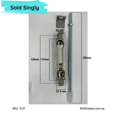 Flushbolt - recessed - 250mm rod - sold singly - Black