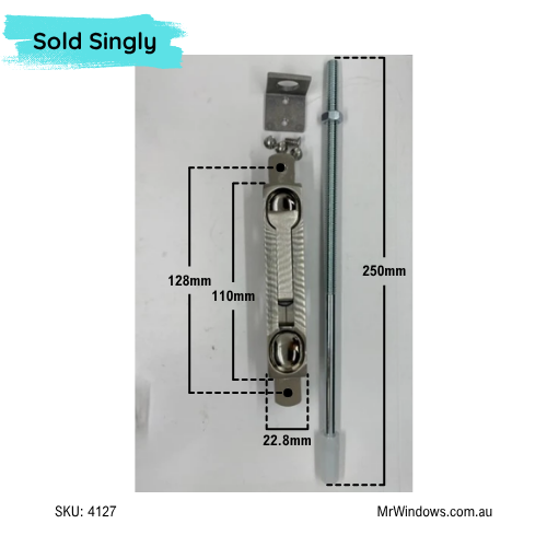 Flushbolt - recessed sold singly - Black