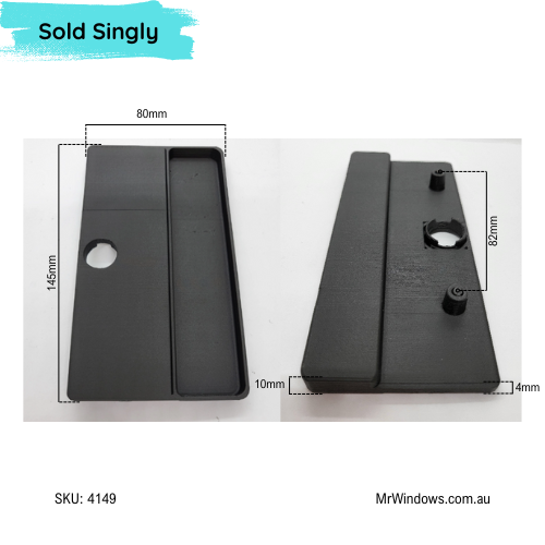 External Sliding Door Handle Low Profile  - obsolete - 3D Printed- Sold singly