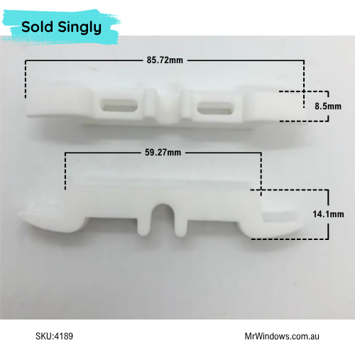Sliding door strike - suits Rollertech, Trend doors and more - 3D printed
