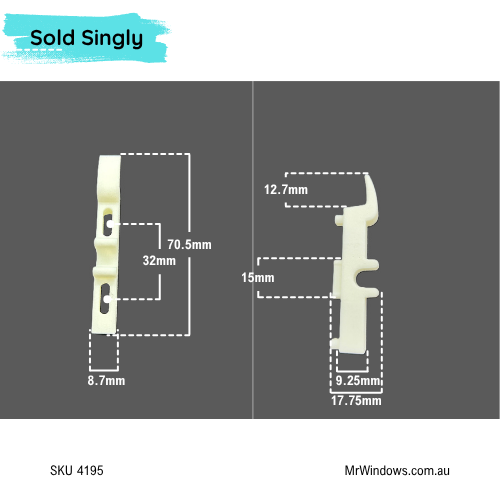 Strike / Keeper - suits Wunderlich sliding doors - 3D printed - sold singularly