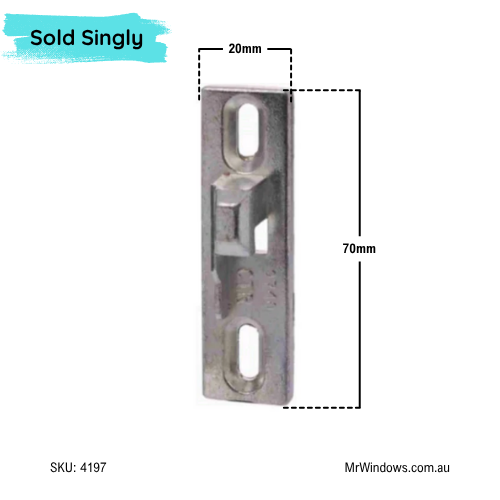 Door strike plate to suite WHITCO Leichhardt sliding security door lock