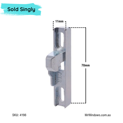 Door strike plate to suite WHITCO Leichhardt sliding security door lock