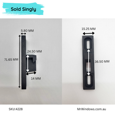 DS239 Door Keeper- to suit DS246 door handle- 3D printed - sold singly