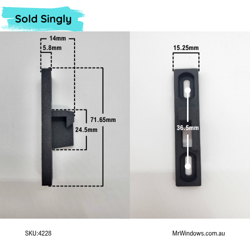 DS239 Door Keeper- to suit DS246 door handle- 3D printed - sold singly
