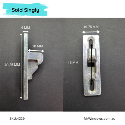 Door strike plate to suits sliding security door lock