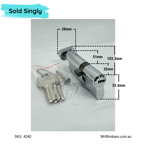 Cylinder, Barrel - Kll Euro cylinder Suits Kinlong French door lock