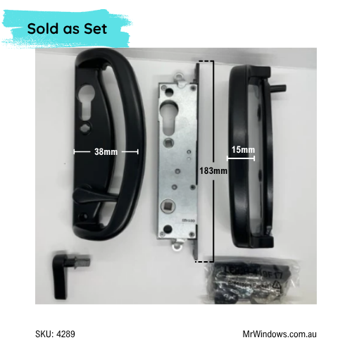 Sliding door lock - using Leichhardt lock body + furniture