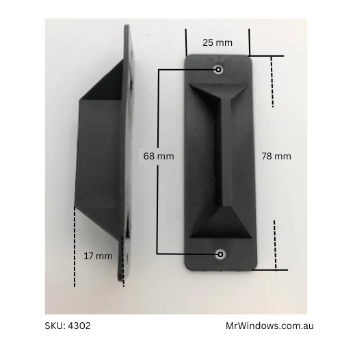 Handle - Fly door pull handle - suits Boral,  Dowell screens