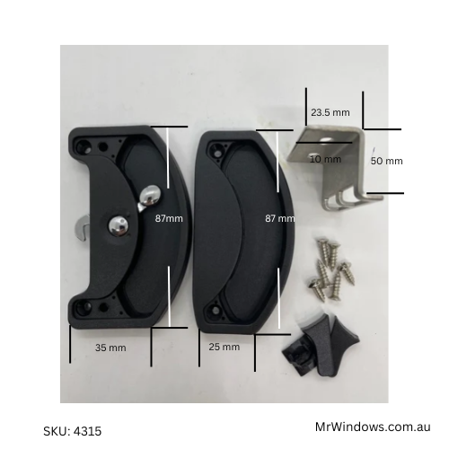 FLYSCREEN latch kit - Doric DS153/N - 2 Lite Handle Set