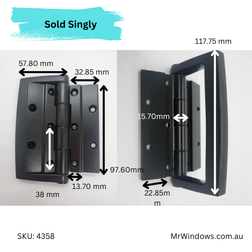 Bifold hinge handle - suits AWS series bifolds