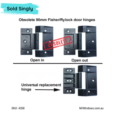 Hinge - suits Fisher | Rylock 90Mm Universal Hinge