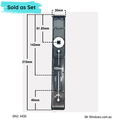 Furniture only - lever handles - black - Suits Kinlong