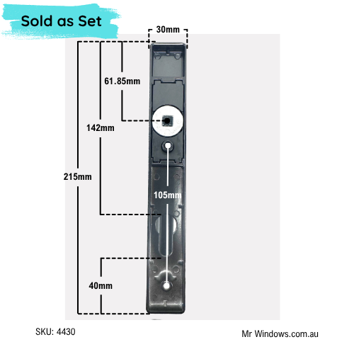 Furniture only - lever handles - black - Suits Kinlong
