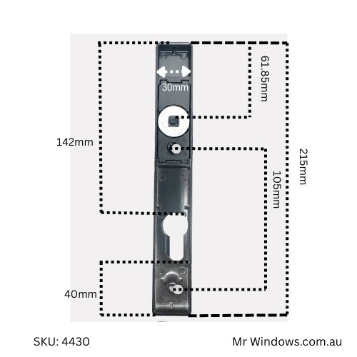 Furniture only - lever handles - black - Suits Kinlong