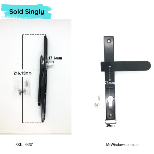Bifold handle furniture internal only - suits Trend, FHS, Jason Windows