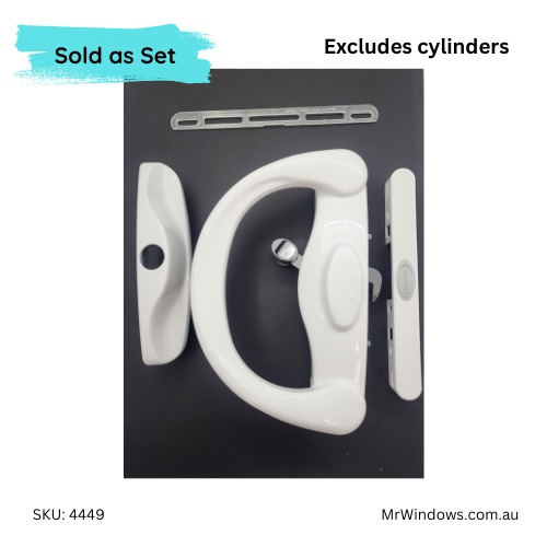 Sliding door lock DS932 Wilton - OBSOLETE STYLE - Pearl White