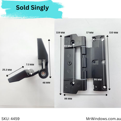 Hinge - suits Fairview aluminium door hinge