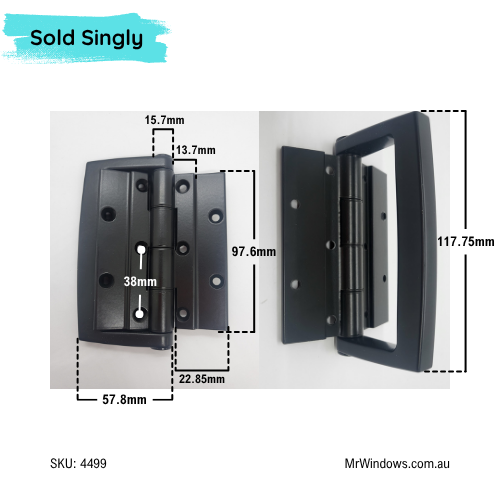 AWS Bifold Door Series Hinge Handle - Square Profile